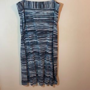 Roz&Ali black teal striped maxi skirt size 2X